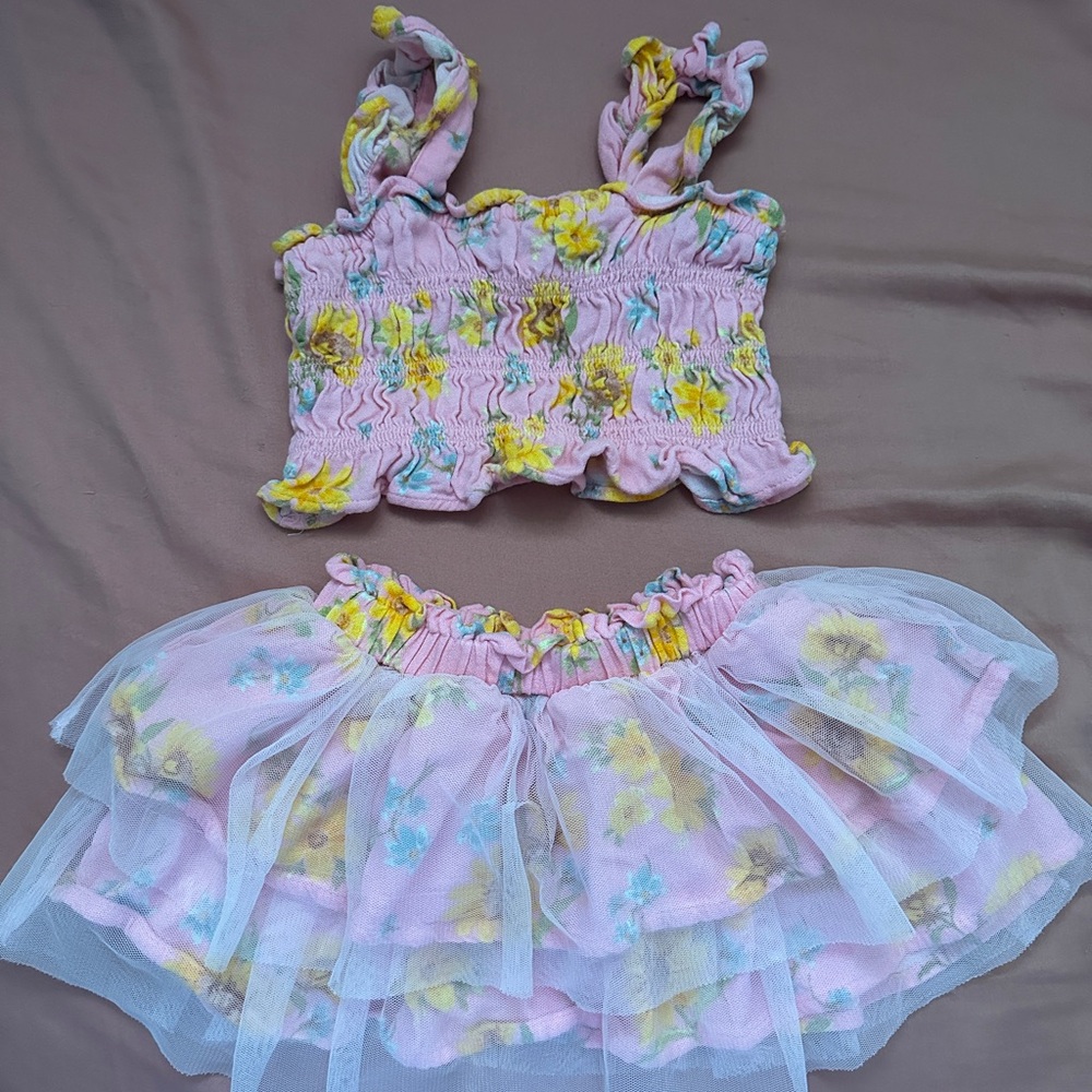 Old Navy Pink and Yellow Floral Set